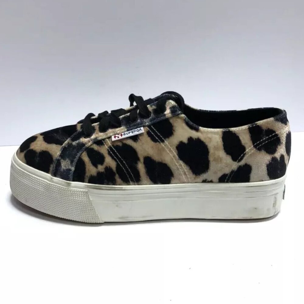 Superga Women's 2790 Sneaker Leopard, Size 9.5 M